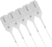100 X White Security Tags Numbered Pull Ties Secure Anti-Tamper Seals