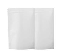 100 x White Strong Grip Seal Gusset Craft Paper Bags BPA Smell Free For Food Packing(13x21CM (5.1x8.2 inch))
