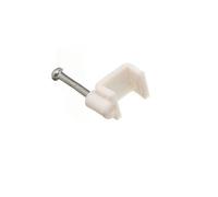 100 x White T & E Twin and Earth Cable Clips with Knock in PINS 1.5MM