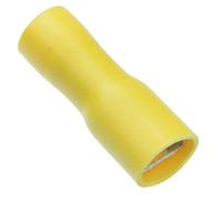 100 x Yellow 6.3mm Female Fully Insulated Crimp Spade Connector 10-12AWG Wire Cable Electrical