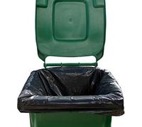 100 XL Black Wheelie Bin Liners Bags Clear Heavy Duty Refuse Sacks Strong Large Pack