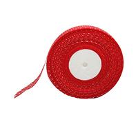 100 Yards 1 Inch Sheer Chiffon Ribbon with Dot Print, Chiffon Satin Ribbon for Wedding Bouquet Wrapping, Birthday Garland Decoration, Soft Lightweight Decorative Ribbon (Red)