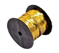 100 Yards Flat Round Sequin Roll, 6mm Flat Small Sequins with Holes for Clothes Crafts and Sewing 1piece(Gold)