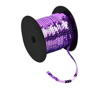 100 Yards Sequ in Roll, 6 mm Colourful Sequ in Trim, Flat Glitter Trim for DIY Crafts, Spangle Paillette Sequ in Ribbons for Dress Decorating Jewellery Ornament Headband Dance (Dark Purple)