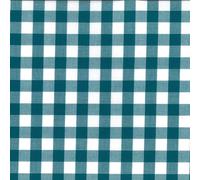 100% Yarn Dyed Cotton Fabric 17mm Gingham Check Squares 144cm Wide (Price Per Metre) (Teal)