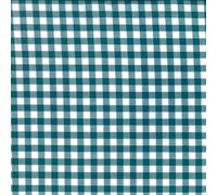 100% Yarn Dyed Cotton Fabric 9mm Gingham Check Squares 144cm Wide (Price Per Metre) (Teal)