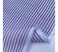 100% Yarn Dyed Cotton John Louden 3mm Stripes Striped Lines Home Textiles Upholstery Dress Table Covering Fabric Material | 56" - 144cm Wide (per Half Metre, Plum)