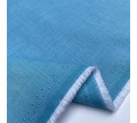 100% Yarn Dyed Cotton John Louden Plain Chambray Solid Colours Home Textiles Upholstery Dress Table Covering Fabric Material | 56" - 144cm Wide (per Metre, Turquoise Blue)