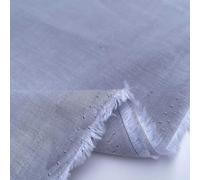 100% Yarn Dyed Cotton John Louden Plain Chambray Solid Colours Home Textiles Upholstery Dress Table Covering Fabric Material | 56" - 144cm Wide (per Metre, Grey)