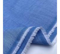 100% Yarn Dyed Cotton John Louden Plain Chambray Solid Colours Home Textiles Upholstery Dress Table Covering Fabric Material | 56" - 144cm Wide (per Fat Quarter, Royal Blue)