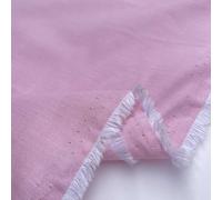 100% Yarn Dyed Cotton John Louden Plain Chambray Solid Colours Home Textiles Upholstery Dress Table Covering Fabric Material | 56" - 144cm Wide (per Half Metre, Pink)