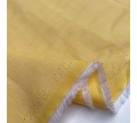 100% Yarn Dyed Cotton John Louden Plain Chambray Solid Colours Home Textiles Upholstery Dress Table Covering Fabric Material | 56" - 144cm Wide (per Metre, Yellow)