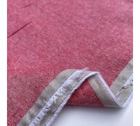 100% Yarn Dyed Cotton John Louden Plain Chambray Solid Colours Home Textiles Upholstery Dress Table Covering Fabric Material | 56" - 144cm Wide (per Metre, Red)