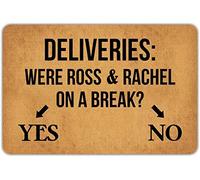 100 yeah Funny Doormat were Ross and Rachel On A Break Non-Slip Indoor Rubber Door Mats for Front Door/Kitchen/Bedroom 23.6"x15.7"