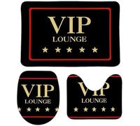 100 yeah Non Slip Bath Mat Set 3 Piece Flannel Five Star VIP Lounge Picture Soft Pedestal Mat