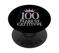 100 Years Of Attitude 100th Birthday Celebration PopSockets Adhesive PopGrip