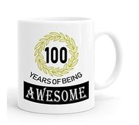 100 Years of Being Awesome Mug,100th Birthday Gifts for Men,Funny 1920 100 Year Old Birthday Gifts 11 oz Coffee Mugs for Him, Friend, Dad, Brother, Husband, Grandpa, Coworker