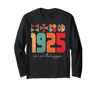 100 Years Old Vintage 1925 100th Birthday Wildflower Women Long Sleeve T-Shirt
