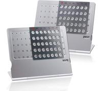 100 Years Perpetual Calendar, Aluminium Alloy Assembling Calendar, Simple Business Office, Metal Reusable Adjustable Date Month, for Home Decor Office School Dorm Apartment Family