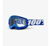 100% Strata II Youth Motocross Goggles, white-blue