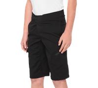 100% Youth Ridecamp Shorts Youth 24 Black 47901-001-24