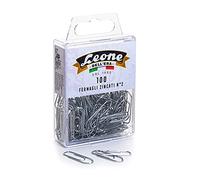 100 Zinc Plated Lion of The Age Clips N°2 - mm. 26 - Hanging Box - Made in Italy