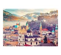 1000(38x26cm)-piece adult puzzle, panoramic view of Salzburg City, Austria, brain-teasing family game, youth toy and gift