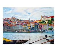 1000(38x52cm)-piece adult puzzle featuring the iconic riverside and cityscape of Porto, Portugal along the Douro River.