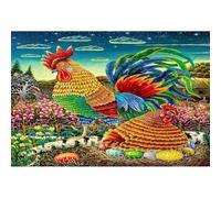 1000(52x38cm)-piece adult puzzle, children's chicken rooster animal puzzle, suitable for home wall decoration