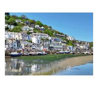 1000(52x38cm)-piece jigsaw puzzle, suitable for adults and children. Hills, rivers, ferry piers, coasts, and speedboats in the Cornwall region of England