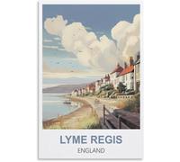 1000(70x50cm) Piece Adult Jigsaw Puzzle, Lyme Regis UK Landscape, High Difficulty Puzzle Game, Suitable for Men and Women