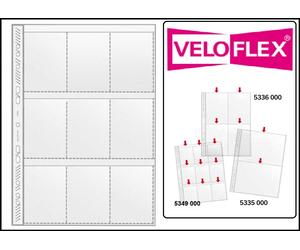 1000-A4-SAMMELHÜLLEN-Veloflex-140my-9x-Fächer-A8-97x67mm-Für-Trading-Cards