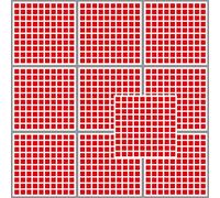 1000 Adhesive Squares 10 mm Self-Adhesive Coloured Square Dots Stickers PVC Decorative Foil Labels Inventory (Red)