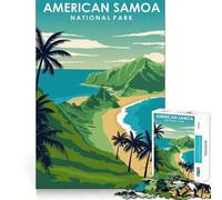 1000 Adult Pieces Jigsaw Puzzle American Samoa Nat Park Clean Edge Game Cognitive Fun Play Slow Play Fun Festive Leisure Gift (50x75cm)