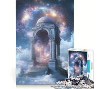 1000 Adult Pieces Jigsaw Puzzle Ancient Celestial Gateway, Impossible Game, Decompressing Intellectual, Suitable for Desktop Decoration 50x75cm
