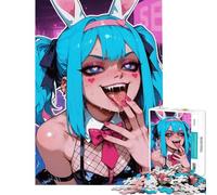 1000 Adult Pieces Jigsaw Puzzle Anime Girl with Bunny Ears Challenging To Complete Perfect Decoration Fun Games Suitable for Ages 14 And Up (50x75cm)
