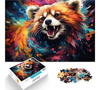 1000 Adult Pieces Jigsaw Puzzle Art Red Panda colorful fea Intellectual Game 26x38cm Challenging Game and Family Play for teenager 14+