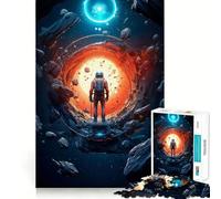 1000 Adult Pieces Jigsaw Puzzle Astronaut And The Unknown Neat Cut Decor Focus Fun Game Free Time Play Birthday Hobby Gift (38x52cm)