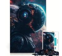 1000 Adult Pieces Jigsaw Puzzle Astronaut Cosmos Explorer Neat Cut Decor Focus Fun Game Free Time Play Birthday Hobby Gift (38x52cm)