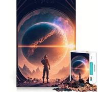 1000 Adult Pieces Jigsaw Puzzle Astronaut In Outer Space Neat Cut Decor Focus Fun Game Free Time Play Birthday Hobby Gift (38x52cm)