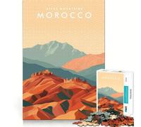 1000 Adult Pieces Jigsaw Puzzle Atlas Mountains Morocco Clean Edge Game Cognitive Fun Play Slow Play Fun Festive Leisure Gift (38x26cm)