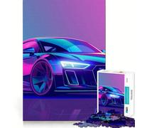 1000 Adult Pieces Jigsaw Puzzle Audi Pastel Car Neat Cut Decor Focus Fun Game Free Time Play Birthday Hobby Gift (38x26cm)