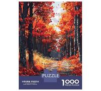 1000 Adult Pieces Jigsaw Puzzle Autumn Path Pixel Art Adult Jigsaw Puzzle Brain Teaser Game Birthday Present Challenging To Complete 52x38cm/1000pcs