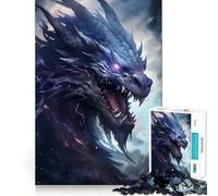 1000 Adult Pieces Jigsaw Puzzle Azure Dragon Contemporary Clean Edge Game Cognitive Fun Play Slow Play Fun Festive Leisure Gift (38x26cm)