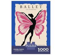 1000 Adult Pieces Jigsaw Puzzle Ballet Les Danseurs Poster Adult Jigsaw Puzzle Brain Teaser Game Birthday Present Challenging To Complete 52x38cm/1000pcs