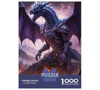 1000 Adult Pieces Jigsaw Puzzle Battle Majestic Dragon Puzzle for Adults Brain Teaser Game Improve Memory Gifts for Friends And Family 52x38cm/1000pcs