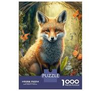 1000 Adult Pieces Jigsaw Puzzle Beautiful Red Fox Adult Jigsaw Puzzle Brain Teaser Game Birthday Present Challenging To Complete 70x50cm/1000pcs