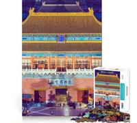1000 Adult Pieces Jigsaw Puzzle Beijing Imperial City Perfect Edge Play Cognitive Play Gift Idle Play Game Birthday Activity (38x26cm)