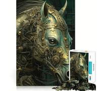 1000 Adult Pieces Jigsaw Puzzle Bio Mechanical Horse Perfect Edge Play Cognitive Play Gift Idle Play Game Birthday Activity (38x52cm)
