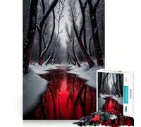 1000 Adult Pieces Jigsaw Puzzle Blood River Fine Cut Art, Mental Focus Game, Quiet Time Game, Birthday Activity (38x26cm)